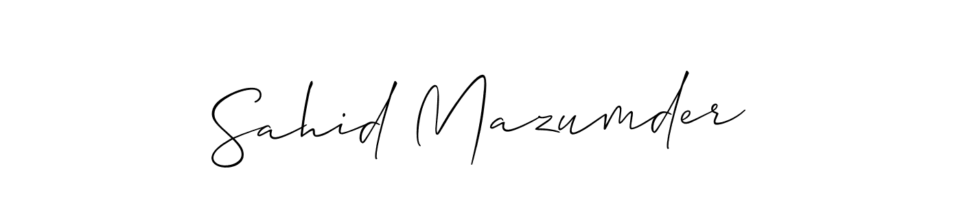 if you are searching for the best signature style for your name Sahid Mazumder. so please give up your signature search. here we have designed multiple signature styles  using Allison_Script. Sahid Mazumder signature style 2 images and pictures png