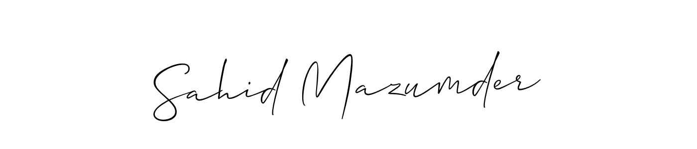Use a signature maker to create a handwritten signature online. With this signature software, you can design (Allison_Script) your own signature for name Sahid Mazumder. Sahid Mazumder signature style 2 images and pictures png