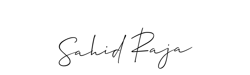 The best way (Allison_Script) to make a short signature is to pick only two or three words in your name. The name Sahid Raja include a total of six letters. For converting this name. Sahid Raja signature style 2 images and pictures png