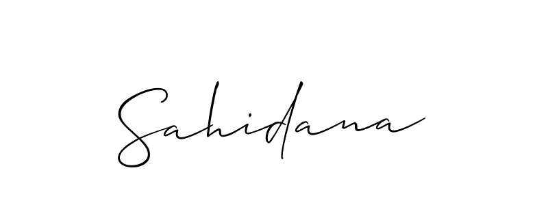 How to make Sahidana name signature. Use Allison_Script style for creating short signs online. This is the latest handwritten sign. Sahidana signature style 2 images and pictures png