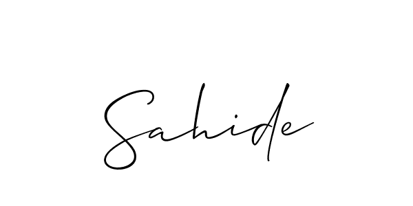 It looks lik you need a new signature style for name Sahide. Design unique handwritten (Allison_Script) signature with our free signature maker in just a few clicks. Sahide signature style 2 images and pictures png
