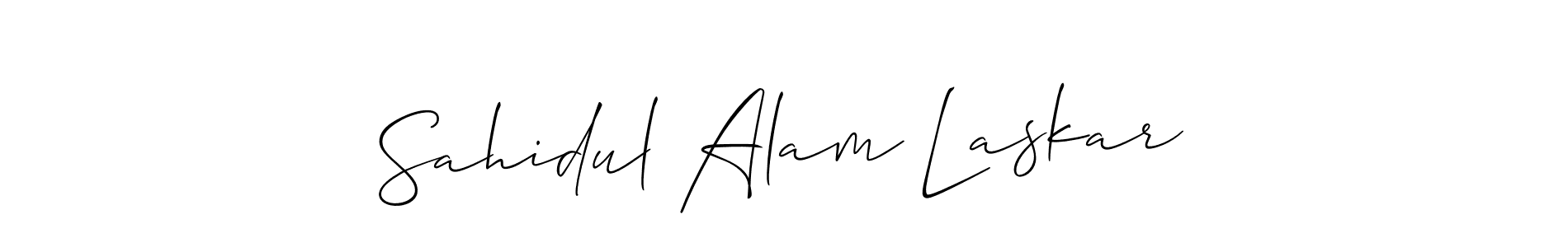 Create a beautiful signature design for name Sahidul Alam Laskar. With this signature (Allison_Script) fonts, you can make a handwritten signature for free. Sahidul Alam Laskar signature style 2 images and pictures png