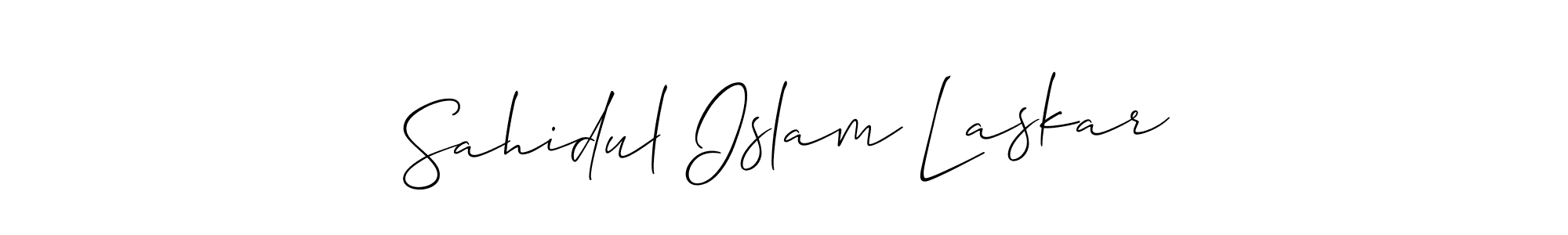 Make a short Sahidul Islam Laskar signature style. Manage your documents anywhere anytime using Allison_Script. Create and add eSignatures, submit forms, share and send files easily. Sahidul Islam Laskar signature style 2 images and pictures png