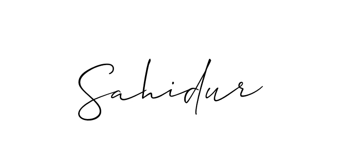 It looks lik you need a new signature style for name Sahidur. Design unique handwritten (Allison_Script) signature with our free signature maker in just a few clicks. Sahidur signature style 2 images and pictures png