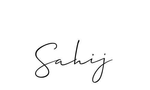 How to Draw Sahij signature style? Allison_Script is a latest design signature styles for name Sahij. Sahij signature style 2 images and pictures png
