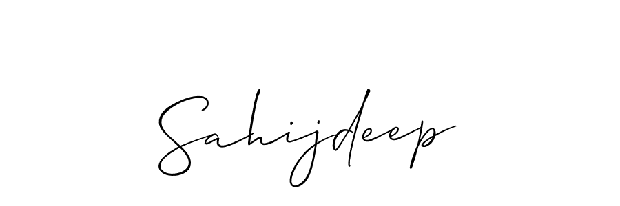 Also we have Sahijdeep name is the best signature style. Create professional handwritten signature collection using Allison_Script autograph style. Sahijdeep signature style 2 images and pictures png