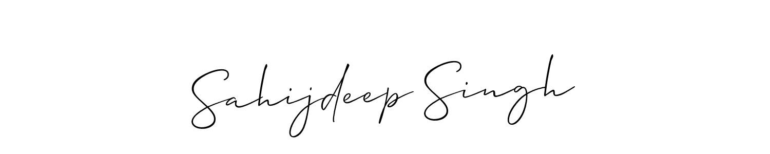 Use a signature maker to create a handwritten signature online. With this signature software, you can design (Allison_Script) your own signature for name Sahijdeep Singh. Sahijdeep Singh signature style 2 images and pictures png