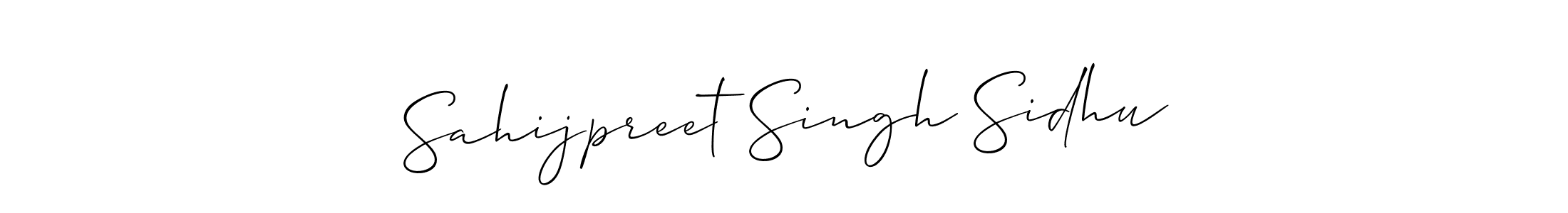 How to make Sahijpreet Singh Sidhu signature? Allison_Script is a professional autograph style. Create handwritten signature for Sahijpreet Singh Sidhu name. Sahijpreet Singh Sidhu signature style 2 images and pictures png