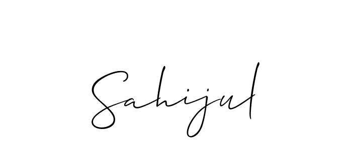 Use a signature maker to create a handwritten signature online. With this signature software, you can design (Allison_Script) your own signature for name Sahijul. Sahijul signature style 2 images and pictures png