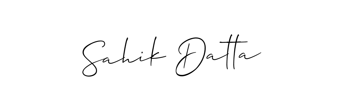 How to make Sahik Datta name signature. Use Allison_Script style for creating short signs online. This is the latest handwritten sign. Sahik Datta signature style 2 images and pictures png