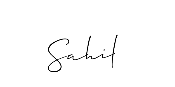 Make a beautiful signature design for name Sahil . With this signature (Allison_Script) style, you can create a handwritten signature for free. Sahil  signature style 2 images and pictures png