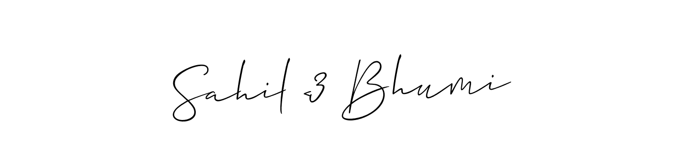 This is the best signature style for the Sahil <3 Bhumi name. Also you like these signature font (Allison_Script). Mix name signature. Sahil <3 Bhumi signature style 2 images and pictures png
