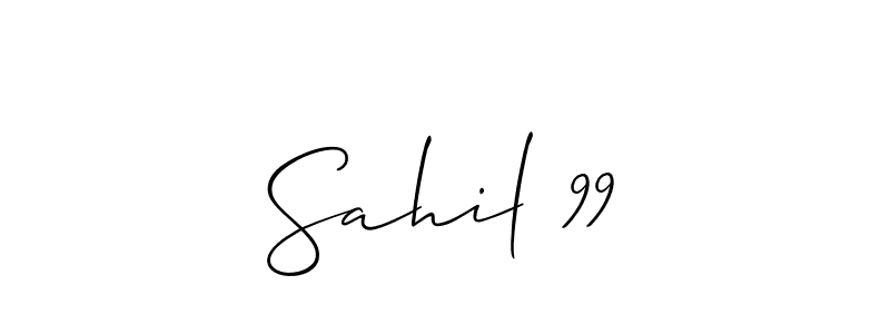 Also You can easily find your signature by using the search form. We will create Sahil 99 name handwritten signature images for you free of cost using Allison_Script sign style. Sahil 99 signature style 2 images and pictures png