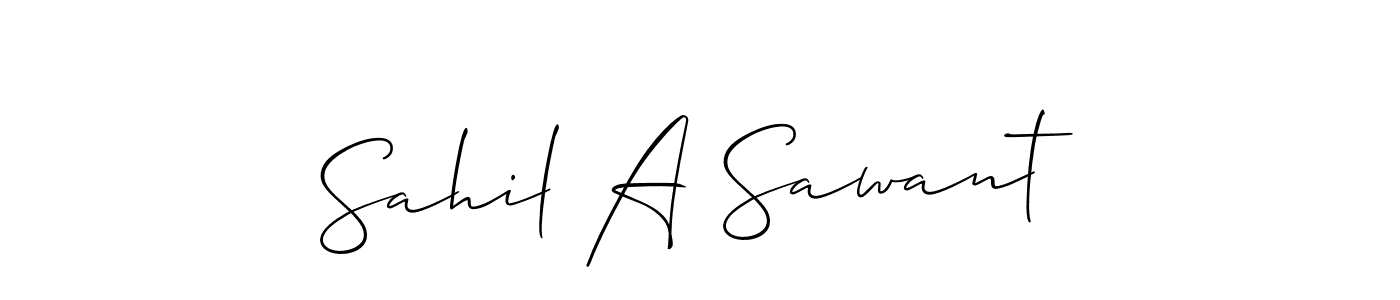 Best and Professional Signature Style for Sahil A Sawant. Allison_Script Best Signature Style Collection. Sahil A Sawant signature style 2 images and pictures png