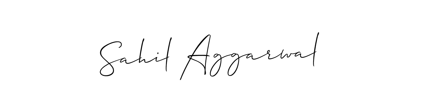 if you are searching for the best signature style for your name Sahil Aggarwal. so please give up your signature search. here we have designed multiple signature styles  using Allison_Script. Sahil Aggarwal signature style 2 images and pictures png