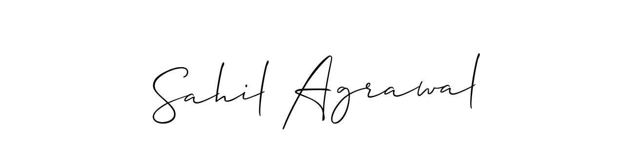 The best way (Allison_Script) to make a short signature is to pick only two or three words in your name. The name Sahil Agrawal include a total of six letters. For converting this name. Sahil Agrawal signature style 2 images and pictures png