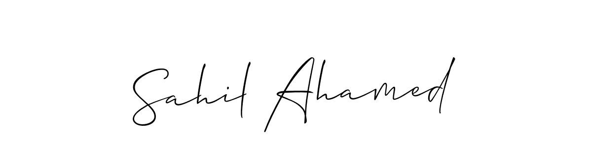This is the best signature style for the Sahil Ahamed name. Also you like these signature font (Allison_Script). Mix name signature. Sahil Ahamed signature style 2 images and pictures png
