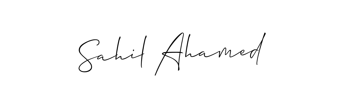 Make a short Sahil Ahamed signature style. Manage your documents anywhere anytime using Allison_Script. Create and add eSignatures, submit forms, share and send files easily. Sahil Ahamed signature style 2 images and pictures png