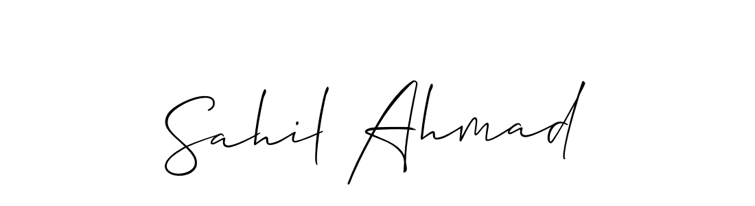 How to make Sahil Ahmad name signature. Use Allison_Script style for creating short signs online. This is the latest handwritten sign. Sahil Ahmad signature style 2 images and pictures png