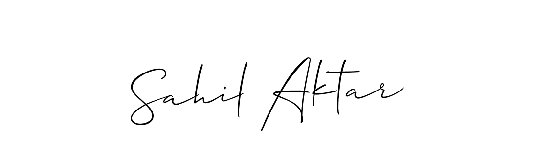 Design your own signature with our free online signature maker. With this signature software, you can create a handwritten (Allison_Script) signature for name Sahil Aktar. Sahil Aktar signature style 2 images and pictures png