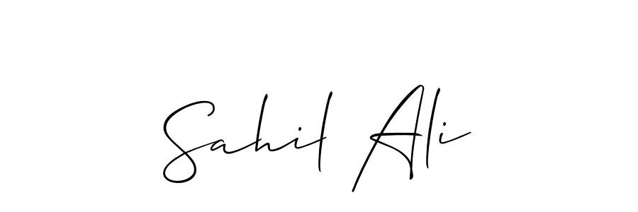 Also You can easily find your signature by using the search form. We will create Sahil Ali name handwritten signature images for you free of cost using Allison_Script sign style. Sahil Ali signature style 2 images and pictures png