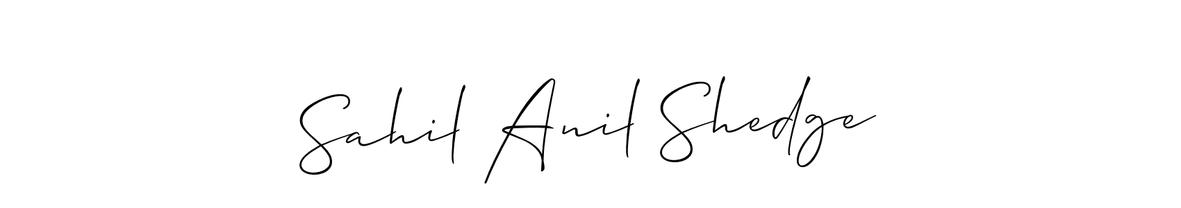 Similarly Allison_Script is the best handwritten signature design. Signature creator online .You can use it as an online autograph creator for name Sahil Anil Shedge. Sahil Anil Shedge signature style 2 images and pictures png