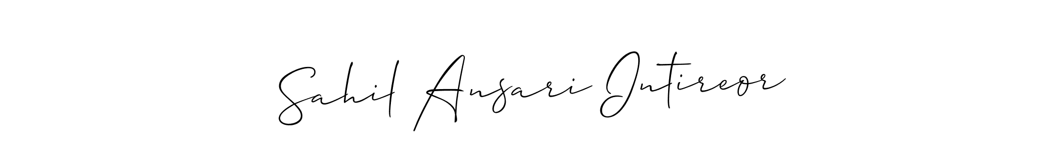 Once you've used our free online signature maker to create your best signature Allison_Script style, it's time to enjoy all of the benefits that Sahil Ansari Intireor name signing documents. Sahil Ansari Intireor signature style 2 images and pictures png