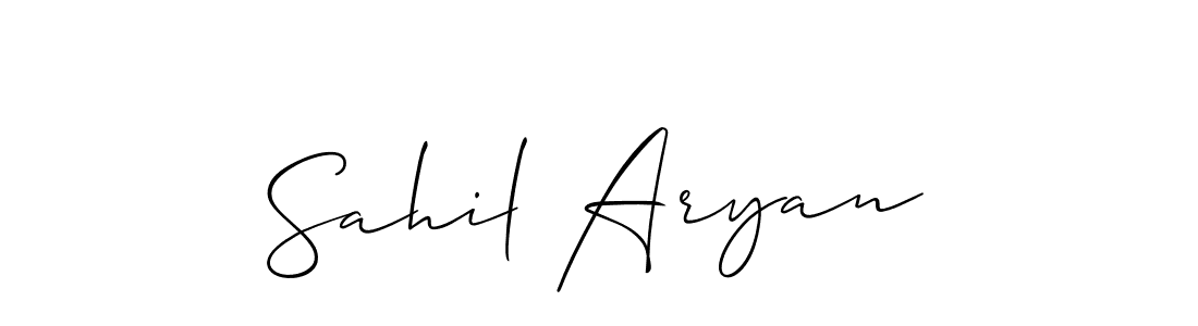 How to make Sahil Aryan name signature. Use Allison_Script style for creating short signs online. This is the latest handwritten sign. Sahil Aryan signature style 2 images and pictures png