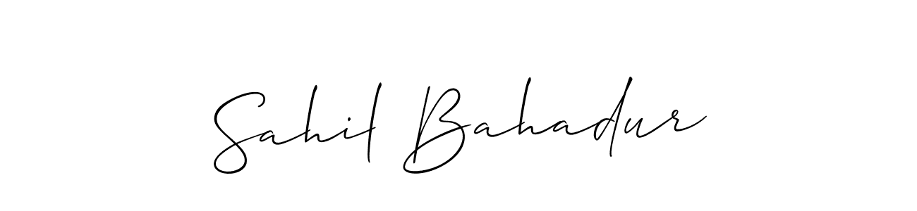 if you are searching for the best signature style for your name Sahil Bahadur. so please give up your signature search. here we have designed multiple signature styles  using Allison_Script. Sahil Bahadur signature style 2 images and pictures png