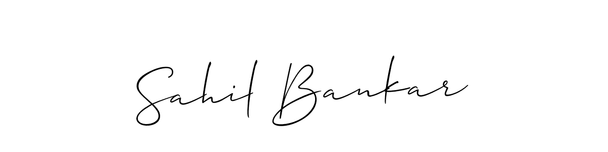 Make a beautiful signature design for name Sahil Bankar. With this signature (Allison_Script) style, you can create a handwritten signature for free. Sahil Bankar signature style 2 images and pictures png