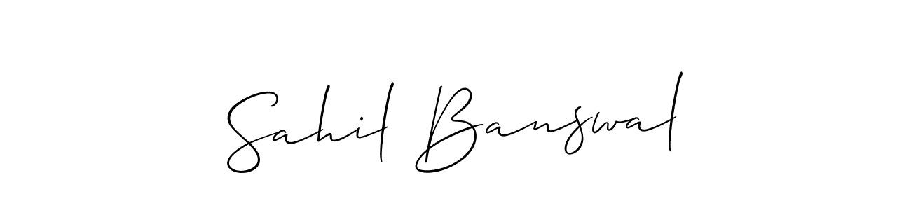 Best and Professional Signature Style for Sahil Banswal. Allison_Script Best Signature Style Collection. Sahil Banswal signature style 2 images and pictures png