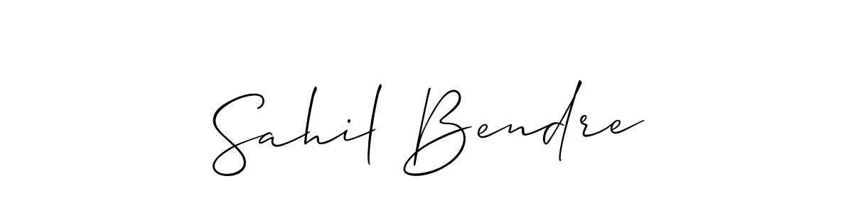 This is the best signature style for the Sahil Bendre name. Also you like these signature font (Allison_Script). Mix name signature. Sahil Bendre signature style 2 images and pictures png