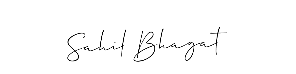 Create a beautiful signature design for name Sahil Bhagat. With this signature (Allison_Script) fonts, you can make a handwritten signature for free. Sahil Bhagat signature style 2 images and pictures png