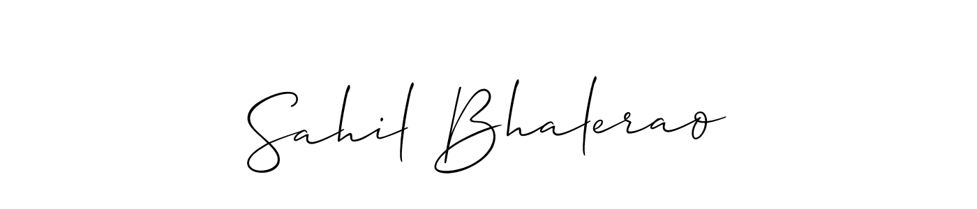 The best way (Allison_Script) to make a short signature is to pick only two or three words in your name. The name Sahil Bhalerao include a total of six letters. For converting this name. Sahil Bhalerao signature style 2 images and pictures png