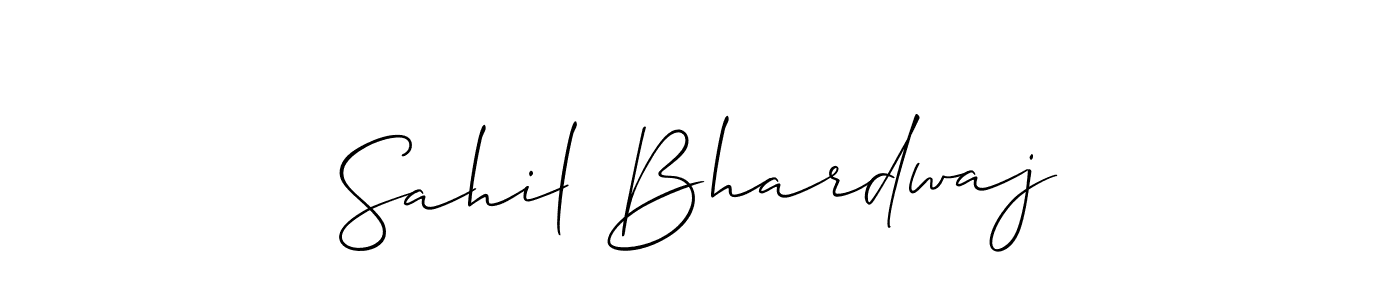 How to Draw Sahil Bhardwaj signature style? Allison_Script is a latest design signature styles for name Sahil Bhardwaj. Sahil Bhardwaj signature style 2 images and pictures png