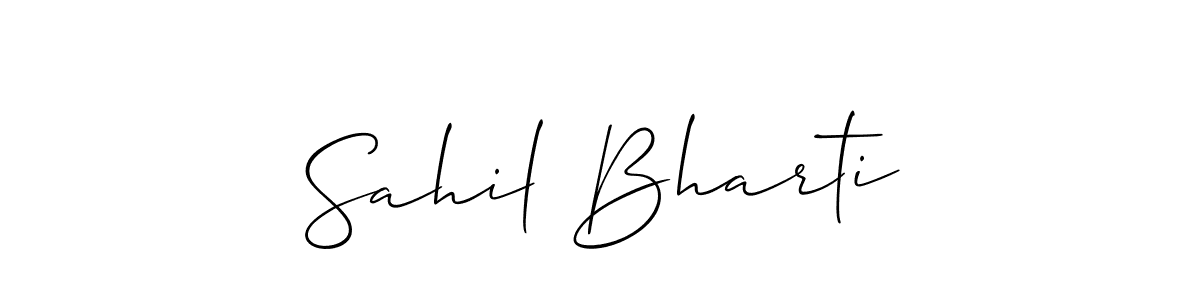 Make a short Sahil Bharti signature style. Manage your documents anywhere anytime using Allison_Script. Create and add eSignatures, submit forms, share and send files easily. Sahil Bharti signature style 2 images and pictures png