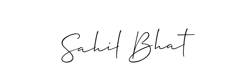 Create a beautiful signature design for name Sahil Bhat. With this signature (Allison_Script) fonts, you can make a handwritten signature for free. Sahil Bhat signature style 2 images and pictures png