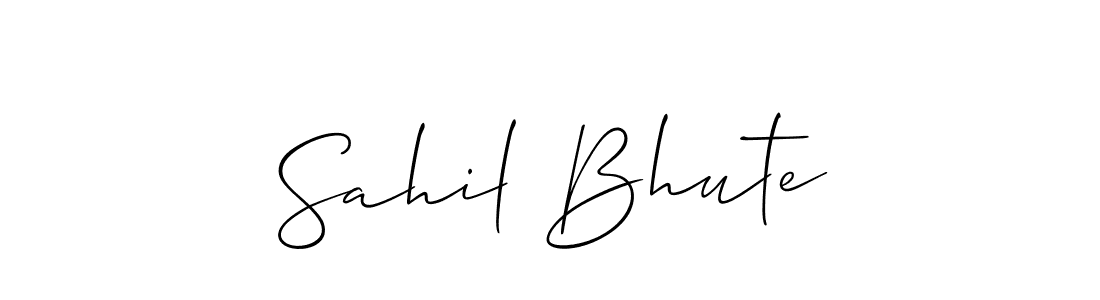 Allison_Script is a professional signature style that is perfect for those who want to add a touch of class to their signature. It is also a great choice for those who want to make their signature more unique. Get Sahil Bhute name to fancy signature for free. Sahil Bhute signature style 2 images and pictures png