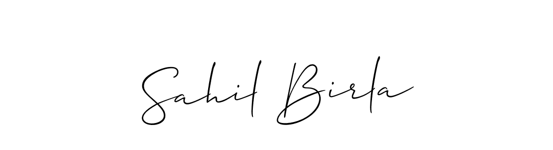 Design your own signature with our free online signature maker. With this signature software, you can create a handwritten (Allison_Script) signature for name Sahil Birla. Sahil Birla signature style 2 images and pictures png