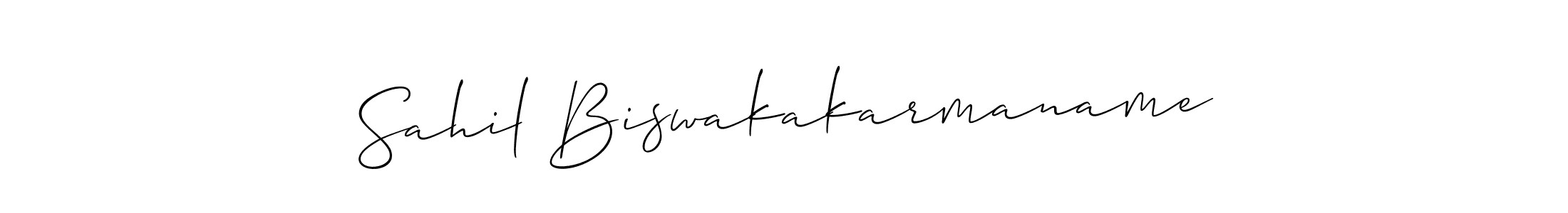 Sahil Biswakakarmaname stylish signature style. Best Handwritten Sign (Allison_Script) for my name. Handwritten Signature Collection Ideas for my name Sahil Biswakakarmaname. Sahil Biswakakarmaname signature style 2 images and pictures png