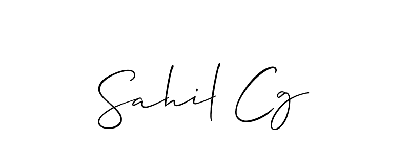 How to make Sahil Cg signature? Allison_Script is a professional autograph style. Create handwritten signature for Sahil Cg name. Sahil Cg signature style 2 images and pictures png