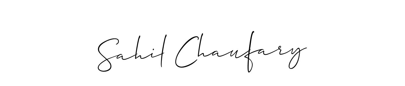 Sahil Chaufary stylish signature style. Best Handwritten Sign (Allison_Script) for my name. Handwritten Signature Collection Ideas for my name Sahil Chaufary. Sahil Chaufary signature style 2 images and pictures png