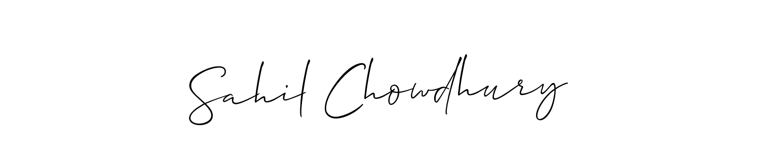 The best way (Allison_Script) to make a short signature is to pick only two or three words in your name. The name Sahil Chowdhury include a total of six letters. For converting this name. Sahil Chowdhury signature style 2 images and pictures png