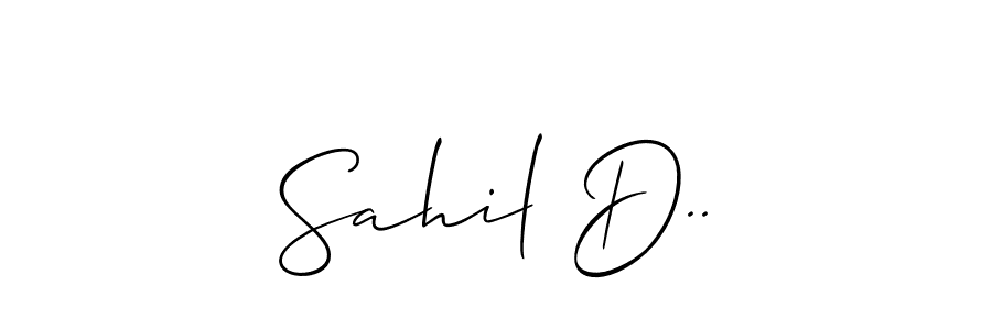 Also we have Sahil D.. name is the best signature style. Create professional handwritten signature collection using Allison_Script autograph style. Sahil D.. signature style 2 images and pictures png