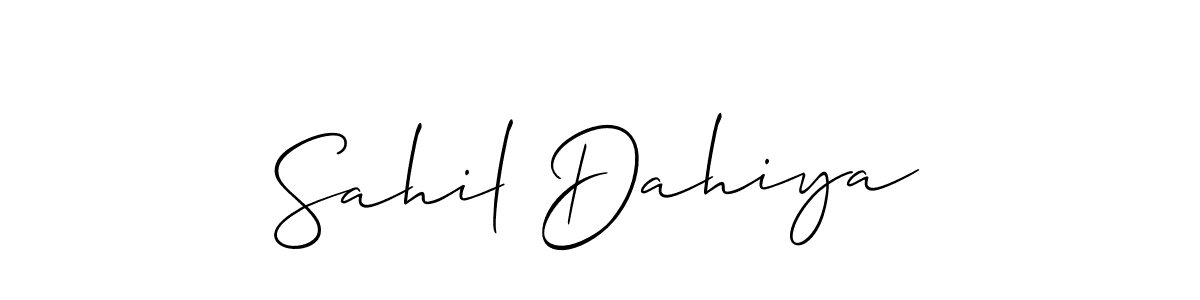 Design your own signature with our free online signature maker. With this signature software, you can create a handwritten (Allison_Script) signature for name Sahil Dahiya. Sahil Dahiya signature style 2 images and pictures png