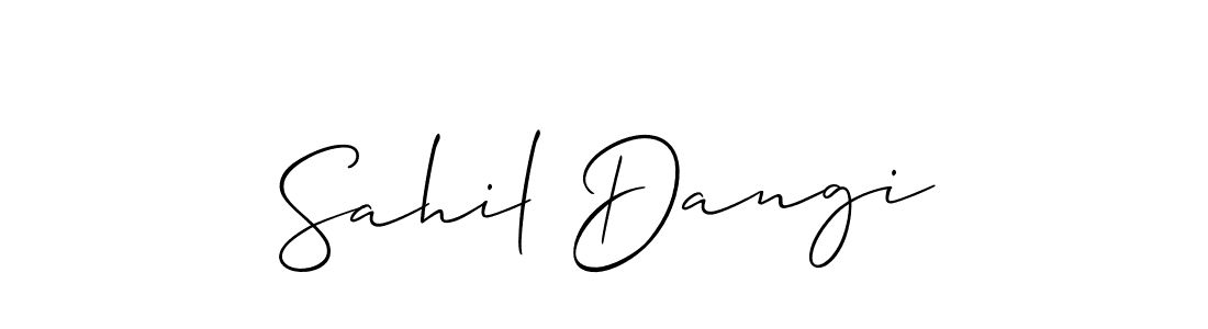 How to Draw Sahil Dangi signature style? Allison_Script is a latest design signature styles for name Sahil Dangi. Sahil Dangi signature style 2 images and pictures png