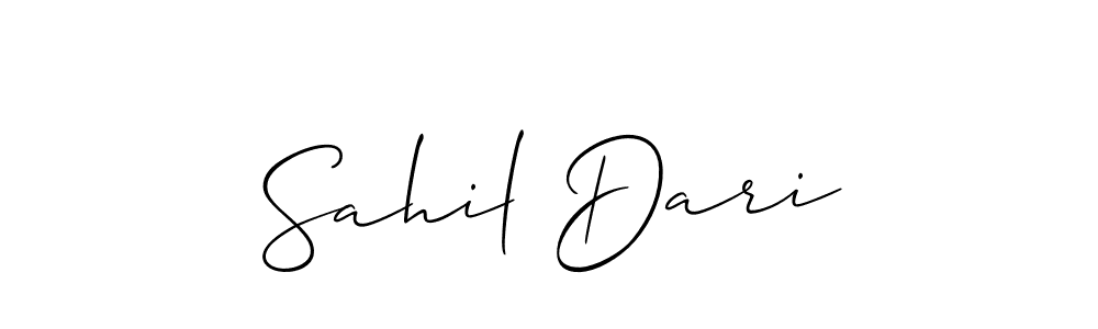 How to Draw Sahil Dari signature style? Allison_Script is a latest design signature styles for name Sahil Dari. Sahil Dari signature style 2 images and pictures png