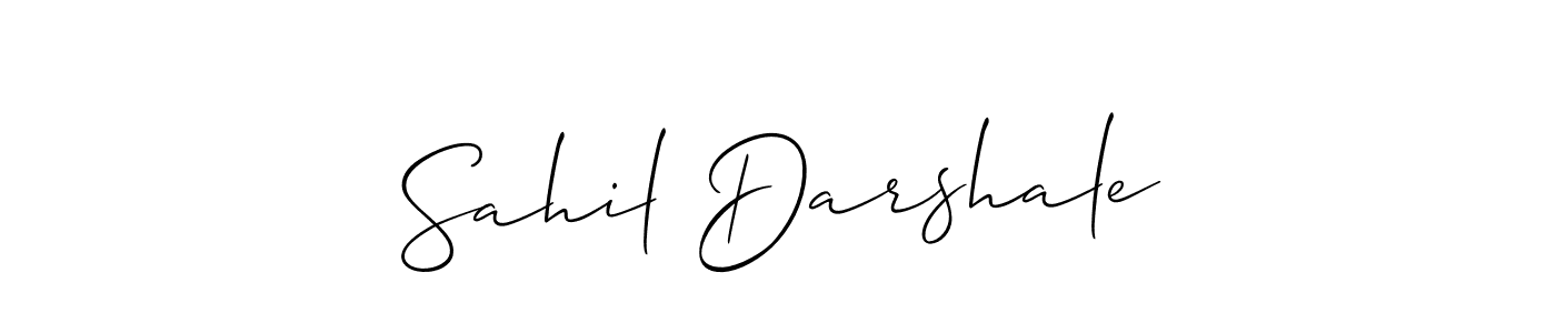 Use a signature maker to create a handwritten signature online. With this signature software, you can design (Allison_Script) your own signature for name Sahil Darshale. Sahil Darshale signature style 2 images and pictures png