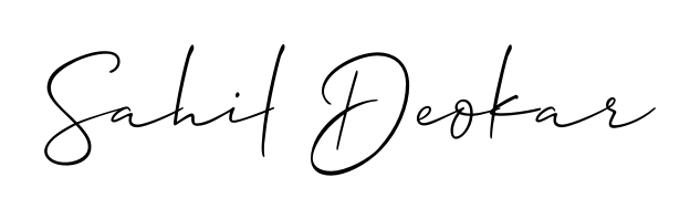 A timeless handwritten aesthetic for Sahil Deokar. The Allison_Script font gives your signature a handcrafted feel with natural curves. Sahil Deokar signature style 2 images and pictures png