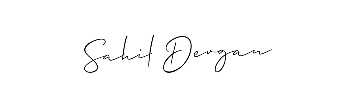 Also You can easily find your signature by using the search form. We will create Sahil Devgan name handwritten signature images for you free of cost using Allison_Script sign style. Sahil Devgan signature style 2 images and pictures png